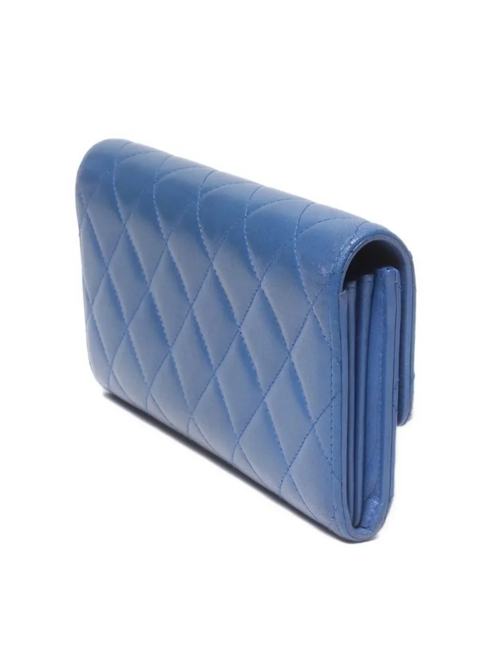 Chanel Wallet Silver Quilted